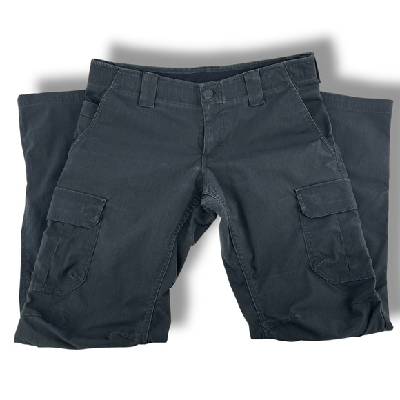 Under Armour Women Sz 12 (34/30) Storm Gray Cargo Pants Outdoor Casual Gorpcore - Picture 1 of 8